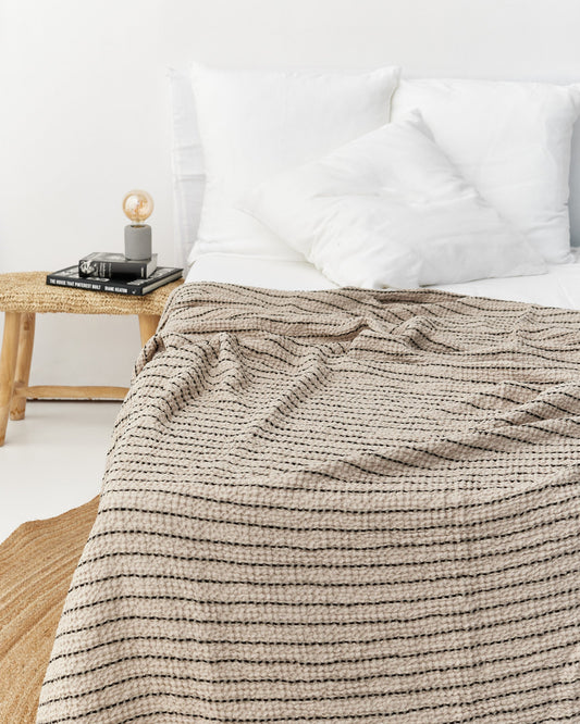 Thin Striped waffle blanket