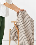 Thin Striped waffle throw blanket