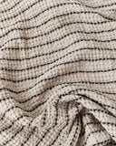 Thin Striped waffle throw blanket