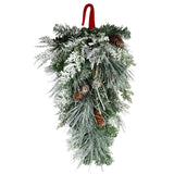 20 Inch Snowfall Creek Chair Swag with LED Lights