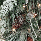 20 Inch Snowfall Creek Chair Swag with LED Lights