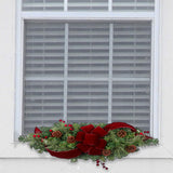 28 Inch Classic Pre-lit Window Swag with LED Lights