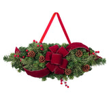 28 Inch Classic Pre-lit Window Swag with LED Lights