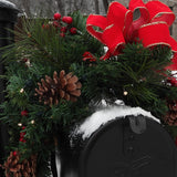 30 Inch Pre-lit Christmas Mailbox Swag