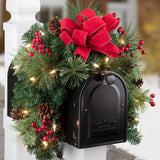30 Inch Pre-lit Christmas Mailbox Swag