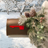 36 Inch Snowfall Creek Mailbox Swag - Pre-lit with LED Lights