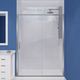 Halberd Series 47 to 48 in. x 72 in. Sliding Framed Shower Door  with Tsunami Guard Tempered Glass