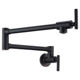 ANZZI Braccia Articulated Pot Filler, Dual Shut-Off Valves, 4 GPM High Flow, 24" Max Reach, Solid Brass Construction, Multiple Finishes
