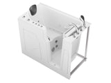 ANZZI Coupe Premier 53 - 60 in x 28 in. Air and Whirlpool Jetted Walk-in Tub in White