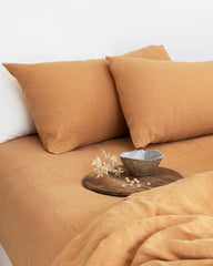 Tan linen duvet cover