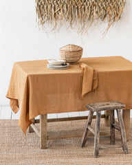 Tan Linen tablecloth