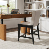 Leo Modern Upholstered Counter Stool quick shift to Dining Chair