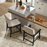 Leo Modern Upholstered Counter Stool quick shift to Dining Chair