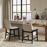 Leo Modern Upholstered Counter Stool quick shift to Dining Chair