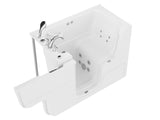 Coupe Series 29 in. x 53 in. Left Drain Wheelchair Access Walk-In Whirlpool Tub with Powered Fast Drain in White