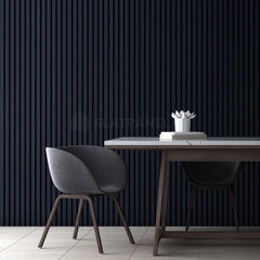 Midnight Blue Color Matte Acoustic Slat Wall Panels