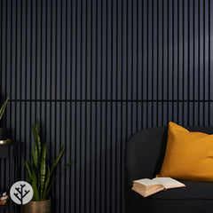 Midnight Blue Color Matte Acoustic Slat Wall Panels