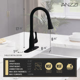 Sifo Hands Free Touchless 1-Handle Pull-Down Sprayer Kitchen Faucet with Motion Sense and Fan Sprayer