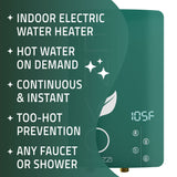 ENVO Arima High-Capacity Tankless Electric Water Heater (11 kW / 14.6 kW), Endless Hot Water, Advanced Safety Features, Space & Energy Saving