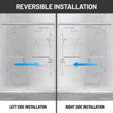 Ward Series 44 to 48 in. x 76 in. Frameless Sliding Shower Door with 3/8" (10mm) Tempered Clear Glass