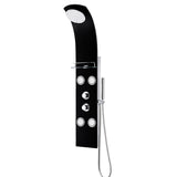 Llano Series 56 in. Full Body Shower Panel System with Heavy Rain Shower and Body Jets and Spray Wand in Black