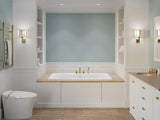 Alya 5 ft. Acrylic Center Drain Rectangular Bathtub in White