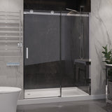 Rhodes Series 45 to 48 in. x 76 in. Sliding Frameless Shower Door with Tsunami Guard Tempered Glass