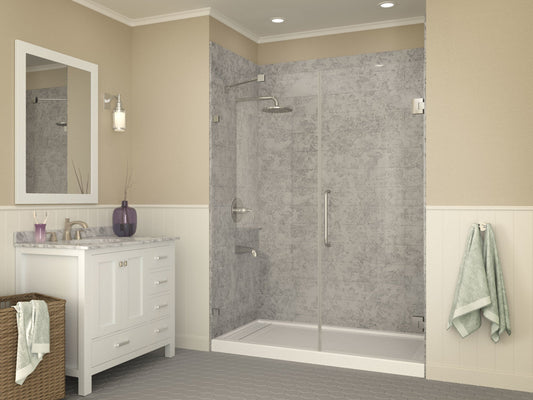 Meadow Base Series 60 in. L x 32 in. W Alcove Shower Shower Pan Base with Reversible Drain in Glossy White Acrylic