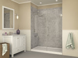 Meadow Base Series 60 in. L x 32 in. W Alcove Shower Shower Pan Base with Reversible Drain in Glossy White Acrylic