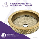 Regalia Series Vessel Sink in Speckled Gold