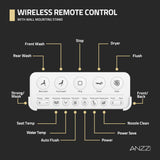 Juno 26 in. Smart Toilet and Bidet Set in White with Heated Seat, Front & Rear Wash, Foot Sensor, and Remote Control