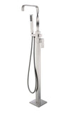 ANZZI Yosemite Floor Mount Tub Filler (44.5" H), 2-Handle Control, 60" Hand Sprayer, Solid Brass, cUPC Certified, Various Finishes