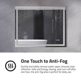 32-in. x 40-in. LED Front Lighting Bathroom Mirror with Defogger