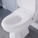 Dive Smart Electric Bidet Toilet Seat for Elongated Toilets with Remote Control, Heated Seat, and Deodorizer in White