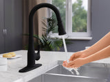 Sifo Hands Free Touchless 1-Handle Pull-Down Sprayer Kitchen Faucet with Motion Sense and Fan Sprayer