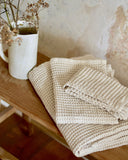 Vanilla waffle towel set (3 pcs)