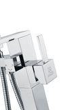 Angel 2-Handle Claw Foot Tub Faucet with Hand Shower in Polished Chrome