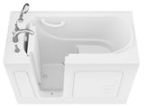 ANZZI Value Series 26 in. x 53 in.  Quick Fill Walk-In Soaking Tub in White
