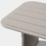 VICTORIA ALUMINUM Slatted Dining Table 108"
