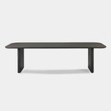 VICTORIA ALUMINUM Slatted Dining Table 108"