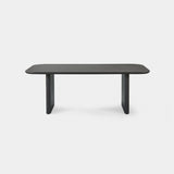 VICTORIA ALUMINUM Slatted Dining Table 81"