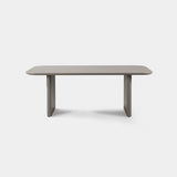 VICTORIA ALUMINUM Slatted Dining Table 81"