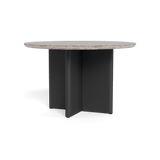 VICTORIA ALUMINUM Stone Round Dining Table 48"