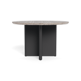 VICTORIA ALUMINUM Stone Round Dining Table 48"