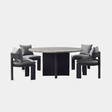 VICTORIA ALUMINUM Stone Round Dining Table 60"