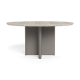 VICTORIA ALUMINUM Stone Round Dining Table 60"