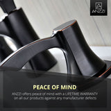 ANZZI Sonata Widespread Faucet, Dual Lever Control, 1.2 GPM WaterSense & ADA Certified, Rhino Alloy Solid Brass, Various Finishes