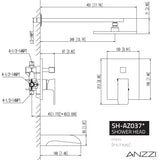 Mezzo Series 1-Handle 1-Spray Tub and Shower Faucet in Matte Black