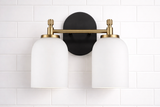 Vortex Two Lights Vanity in Traditional Style for Over Bathroom Mirror Wall Sconce