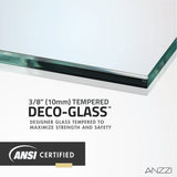 Don Series 56 to 60 in. x 62 in. Frameless Sliding Tub Door